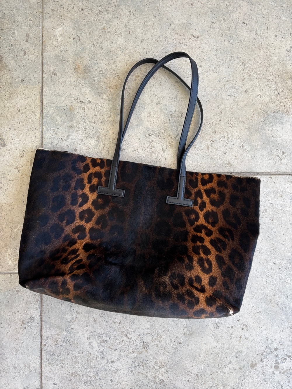 Tom Ford Leopard Print Tote - Brown and Black - Picture 3 of 13